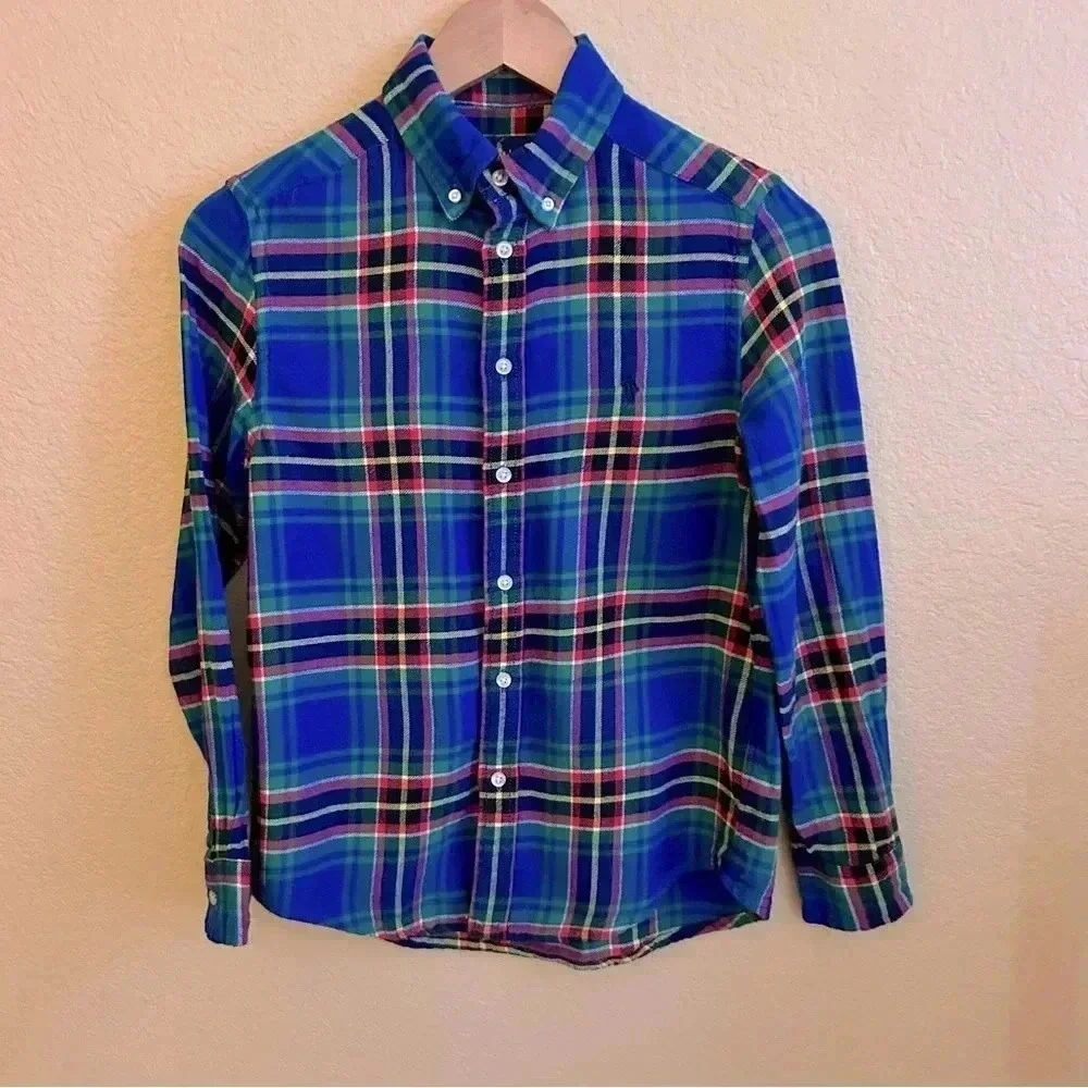 Ralph Lauren Plaid Long Sleeve Button Down Shirt